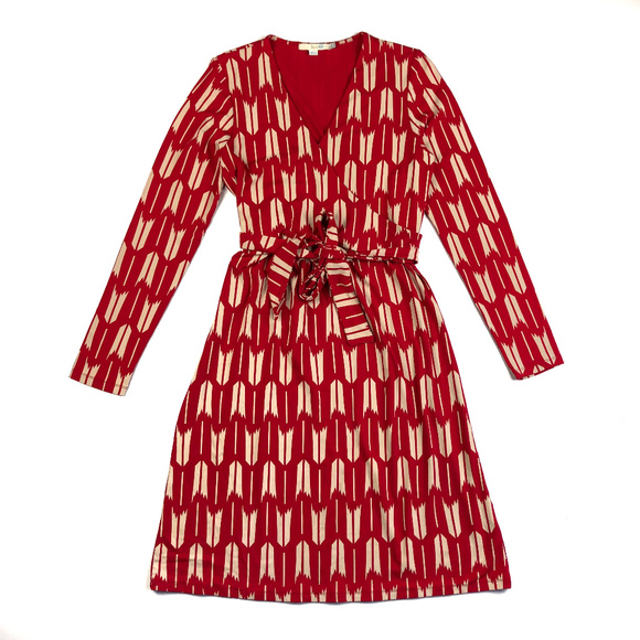 boden red wrap dress